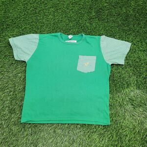 Vintage 80s MOD Striped Crop-Top Shirt Women Large 20x21 USA